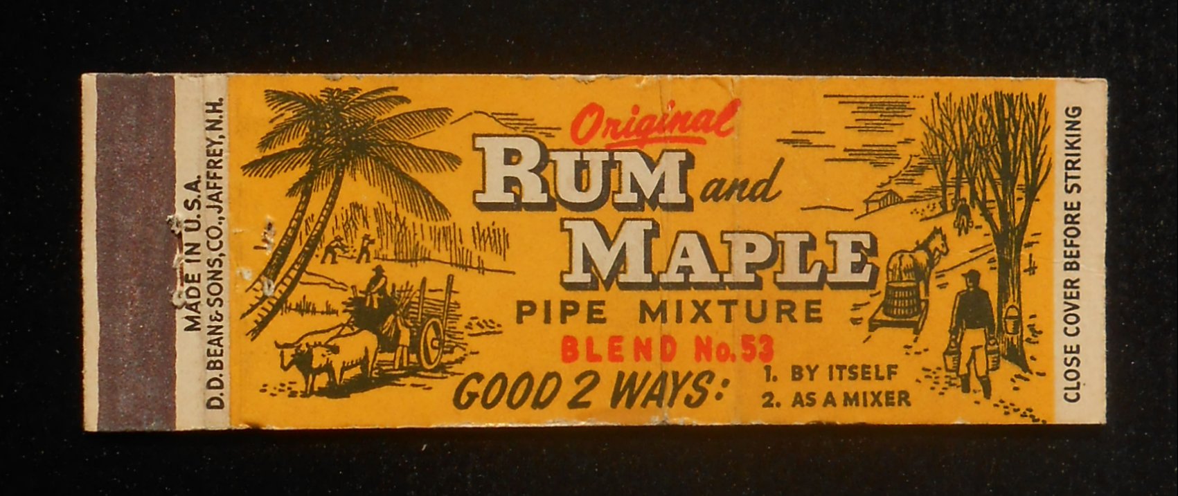 rum and maple tobacco Sutliff 1942 WW2 era AD RUM